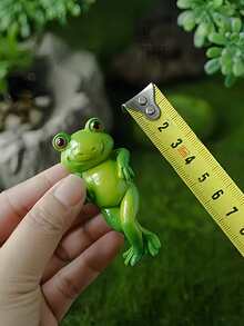 Forest Home Decor 3pcs Frog Figurine Set, Digging, Bathing, Lazy Frog Resin Sculptures, Aquarium Decoration, Water Landscape Fish Tank Decor, Cute Animal Mini Figurines, Suitable For Home Bookshelf And Desk - Forest Frog - View 13