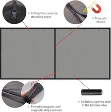 9*7ft Xtra Large Magnetic Garage Door Curtain, Thick Fabric Breathable Screen Curtain,  Design Insect Dust Privacy Protection, Easy Install Durable Outdoor Patio Entrance Door Cover - 9*7ft - View 8