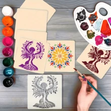 Earth Goddess - Soul & Tree Art Stencil, Washable & Reusable, Sacred Feminine Tree Of Life Template, Suitable For DIY Enthusiasts, Nature-Inspired Design, Artistic Tree Design, Home Decor, Surface Decoration Pattern - A - View 3