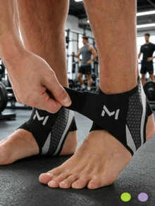 1pc/Set: Ankle Support Compression Guard, Foot Protector, Unisex, Suitable For Daily Exercise. Featuring 1mm Thin Ankle Protection Design, Applicable For Fitness, Weightlifting Training, Cycling, Yoga, Pilates, Camping, Hiking, Walking, Basketball And Baseball Activities. - Multicolor - View 2