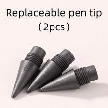 2pcs (Everlasting Pencil + Replacement Lead) Acrylic Transparent Barrel Everlasting Pencil, Inkless Sharpen-Free Drawing Pencil Sketching Pencil - A - View 1