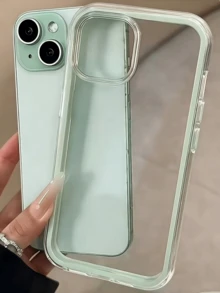 極簡防摔全包覆透明彩色手機殼，適用於 iPhone 17、16、15、14、13、12、11 系列 - 薄荷綠 - 查看 2