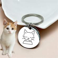 Pet Dog Tag, Thick Stainless Steel Pendant ID Tag Collar Accessory, Evenly Distributed Stress, Strong Load-Bearing Performance, Impact And Pressure Resistant, Durable, Daily Wear Pendant For Medium And Large Dogs - Multicolor - View 5