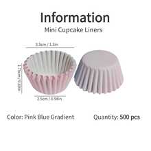 Khuôn bánh cupcake mini, cốc nướng bánh cupcake, khuôn nướng dùng một lần - Chuyển màu hồng xanh - Xem 13