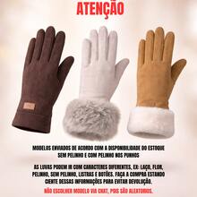 Women's Touch Screen Thermal Gloves With Lining, Warm Velvet, Stylish, For Winter And Cold Weather. - 灰色 - 查看 7