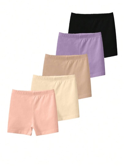 5 Stück/Set weiche & bequeme gestrickte Leggings für Kleine Mädchen, geeignet für Casual, Urlaub, Outdoor-Aktivitäten und täglichen Gebrauch im Sommer