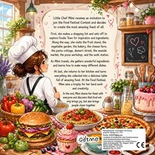 GDTME Cute & Cozy "Little Chef's Delicious Adventure" Coloring Book, 7.9x7.9 Inch Food Lover Activity Book, Featuring Chefs, Baking And Delicious Food Scenes, Bold Line Simple Design, Stress Relief, Perfect Gift For Birthday And Daily Leisure - Coloring Book - View 8