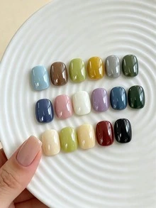 1g/Pieza Polvo de uñas con efecto espejo perlado con aplicador, adecuado para diseño de manicura casera DIY - Multicolor - Ver 3