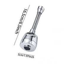 360° Rotating Faucet Extender, Durable ABS Plastic Material, 2-Mode/3-Mode Aerator, Universal Water-Saving Faucet Extension For Home Kitchen And Bathroom, Swivel Splash-Proof Connector - A - View 3