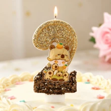 1pc Capybara Numeral Birthday Cake Candle, Creative Numeral Candle For Party Celebration - Multicolor - View 8