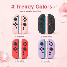 1pc Compatible Solid Color TPU Soft Case Protector For 2 Console, Fits Switch OLED/Standard Switch, Various Color Combinations, Switch Game Accessories, Controller Accessories - Multicolor - View 3