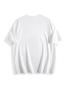 Women's Round Neck Short Sleeve T-Shirt, Cute Loose Casual Cartoon Swimming Cat Print Short Sleeve Top For Spring And Summer (1 Piece) - White - View 2