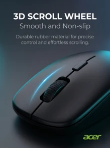 Acer OAK920 Wired Mouse With Quiet Buttons | Suitable For Home, Office, Laptops, Desktops, And All-In-One PCs | Stylish Ergonomic Peripheral - View 3