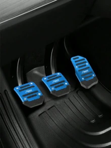 Non-Slip Car Pedal Covers Set - Red Alloy Brake, Accelerator, Clutch Pedal Covers - For Cars, SUVs, ATVs - Automatic/Manual Transmission Replacement Kit, Non-Slip Rubber Pads, Durable Foot Pedals | Ergonomic Foot Pedals | Durable Foot Pedals - Multicolor - View 5