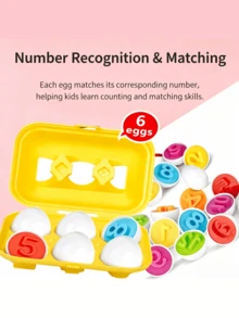 Children's Smart Egg Matching Toy, Hand-Eye Coordination Color & Shape Recognition Toy, Baby Early Education Enlightenment Toy, Easy To Store Parent-Child Interactive Toy, Birthday Gift - Multicolor - View 5