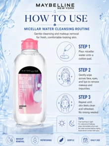 Desmaquillante Multi-Acción Maybelline (Tipo Hidratante), Muestra 95ml/Tamaño Completo 400ml, No Tensa, Suave Calmante Hidratante, Apto para Piel Sensible y Todos los Tipos de Piel - Desmaquillante multiefecto Maybelline (extra hidratante) - Ver 11