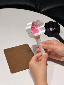 1pc Cute Cat Paw Pet Food Spoon, 3D Printed Material, High Aesthetic Value, Long Handle, Easy To Clean, Dog Food Spoon - 200ml - View 6