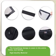 9*7ft Xtra Large Magnetic Garage Door Curtain, Thick Fabric Breathable Screen Curtain,  Design Insect Dust Privacy Protection, Easy Install Durable Outdoor Patio Entrance Door Cover - 9*7ft - View 9