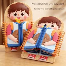 Montessori Children's Busy Board, Educational Sensory Toy For Boys And Girls To Learn Dressing Skills - Multicolor - View 11