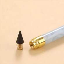 2pcs (Everlasting Pencil + Replacement Lead) Acrylic Transparent Barrel Everlasting Pencil, Inkless Sharpen-Free Drawing Pencil Sketching Pencil - A - View 6