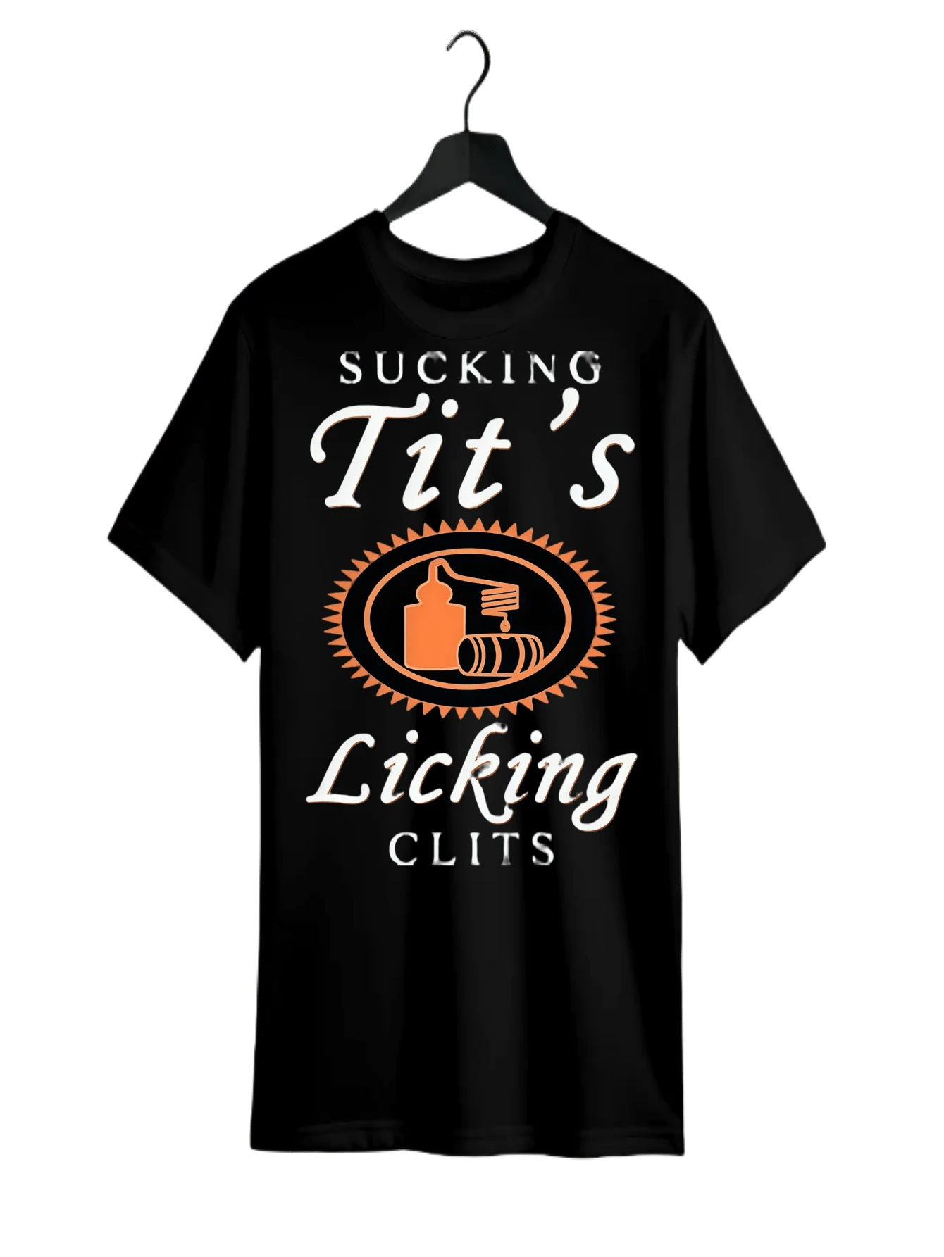 Tito Logo Party Humor T-Shirt – Unisex Cotton Fabric With Two-Sided Print! - 黑色 - 查看 1