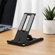 Adjustable Foldable Tablet & Phone Stand, Fits Devices 4.6-12.9 Inches, PVC Material, 6 Height Settings, Suitable For Kindle, Switch And Live Streaming Desktop Stand - A - View 2