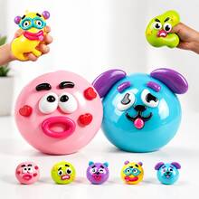 Cute Dog Face Swap Smushers Squishy Slow Rising Soft Fidget Toy Stress Anxiety Relief For Adults - Pink - View 1
