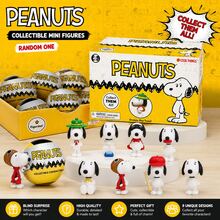 Peanuts Peanut 官方神秘盲盒迷你公仔收藏品，流行文化桌面裝飾，美學房間裝飾配件，適合青少年與成人，角色展示裝飾，獨特生日節日禮物，適合動漫迷 - 黃色 - 查看 2