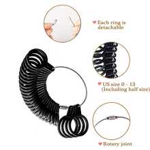 KLONKEE Jewelry Repair Tools - Plastic Ring Mandrel - Ring Sizer Measuring Circle 0-13 US Size, 25mm Rubber Mallet, Black US Ruler Finger Size Sizing Tool, Suitable For Ring Repair And Engagement Ring Adjustment - Multicolor - View 6