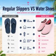 Fashionable Water Shoes: Striped Light Pink, Smooth And Breathable Upper. Suitable For Beach Vacations, Beach Walks And Water Activities. Women's Stream Hiking Shoes, With Non-Slip Rubber Soles, A Fun And Practical Beach Water Shoe. - Baby Pink - View 4