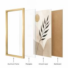 Mosearon 1/3pcs 12x16in Picture Frame, A4 Poster Frame (With Stand), A3 Art Frame, Home Decor, Room Decor, Wall Decor, Gift For Friends, Made Of Engineered Wood And Shatterproof Acrylic - Flat Aluminum Alloy Photo Frame - View 4