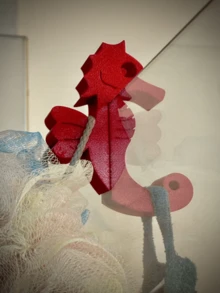 1pc Seahorse Shaped Storage Hanging Rack, 3D Printed Bathroom Glass Hook, Multi-Functional Storage Hook, Suitable For Various Glass Widths, Creative Home Decor Hook, Storage Hook - Seahorse Hook - View 3