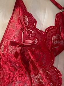 Women's Fantasy Body Gift Lace Without Padding - Rosado Sandía - Ver 3