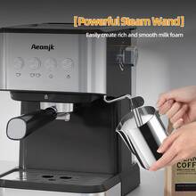 Aeomjk Semi-Automatic Espresso Machine 20 Bar, Professional Coffee Machine Cappuccino Latte Machine With Steam Milk Frother, Espresso Machine With 1.5L Removable Water Tank, UK Plug - 英規插(220-240V) - 查看 6