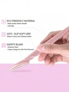 12/40pcs Eyebrow Trimmer And Razor Set, Eyebrow Razor, Hair Removal, Facial Hair Removal, Hair Clipper, Hair Styling Supplies, Hair Clipper, Pouch, Storage Box, Hair Accessories, For Women, Beautiful, Simple Neutral Eyebrow Razor, Stainless Steel Blade Gentle Exfoliating Facial Hair Removal Tool, Makeup Tool Set, Eyebrow Razor, Facial Hair Removal Tool, Facial Razor, Exfoliating Skincare Tool - Multicolor - View 4