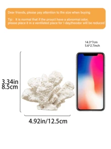 Artificial Coral Aquarium Decor, White Coral Sculpture For Fish Tank, Underwater World Coral Decoration, Suitable For Aquarium, Reptile Habitat, Great For Freshwater & Saltwater Fish Tank, Home & Office Desk Aquarium Accessories,Room Decor, Home Decor - New Model - View 9