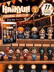 Aniplex 1个官方授权3D盲盒角色吊坠挂件，日向翔阳、影山飞雄、月岛萤，动漫收藏礼品 - 彩色 - 查看 1