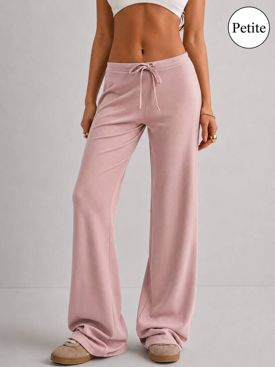 Women's Solid Color Casual Versatile Daily Pants Low Waist - Rusty Rose - View 1