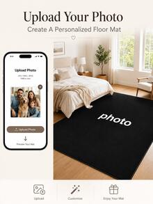 1pc Custom Photo Floor Mat | Personalized Non-Slip, Reusable, Machine Washable, Anti-Fading, Polyester, For Bedroom Living Room Kitchen Bathroom Laundry Room, Housewarming Gift, Personalized Gifts, Doormats, Indoor Outdoor Use, Aesthetic Home - Multicolor - View 3