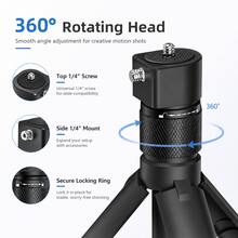 360°旋轉子彈時間手柄，兼容 Insta360 X5 X4 X3 ONE X2 ONE RS GO 3S 和 Osmo 360，便攜式 1/4" 相機手柄三腳架，穩定抓握，適合旅行、Vlog 和戶外拍攝 - 查看 4