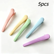 5pcs/1pc Macaron Color Bathroom Hair Clips 7cm/2.76" Lightweight Hair Clips, Fashion, Multi-Functional, Elegant, Minimalist Style, Solid Color Hair Clips Suitable For Daily Bathroom, Gifts, Outfit Matching, Summer, Beach Vacation Essentials - A - View 10