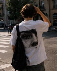 Loose Cotton T-Shirt - White - View 1