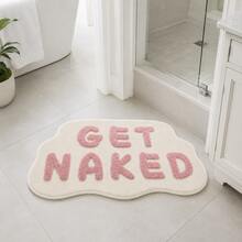 1 buah Karpet Kamar Mandi Motif Huruf Besar Warna Pink, Berat 1100g/M², Tekstur Kasmir Imitasi Sangat Lembut, Cocok Untuk Kamar Mandi, Ruang Rias, dan Dekorasi Rumah Modern, Juga Hadiah Pindah Rumah yang Luar Biasa - berwarna merah muda - View 5