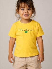 Women's Brazilian Cup T-Shirt/Blouse 2026 Stylish 100% - Yellow - View 6
