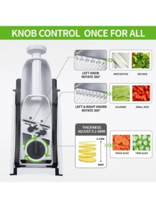 Multi-Function Vegetable Slicer, Potato Slicer, Carrot Grater, Onion Shredder, Cheese Grater, Kitchen Tool - White - View 6