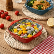 NTKOW 6-Piece Bohemian Ceramic Plates, High-Temp Forged Glaze, Super Durable 6-Inch Size, Ideal For Snacks, Nuts And Fruits, Great For Holiday Parties And Family Dinners, Microwave & Dishwasher Friendly, Practical Daily Tableware - 彩色 - 查看 2