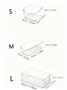 1/3/6pcs Transparent Plastic Storage Boxes, Stackable Clear Organizer Containers, Multi-Functional Drawer-Style Storage Boxes, Suitable For Cosmetics, Skincare, Stationery, Snacks, Kitchen Utensils, Bathroom Toiletries, Suitable For Vanity, Desk, Bathroom, Kitchen, Storage Room - Transparent - View 10