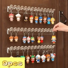 3/6pcs Acrylic Wall Mounted Jewelry Organizer Hooks - Durable Polished Plastic Multi-Function Hook Design For Necklaces, Earrings, Rings And Bracelets - Space-Saving Storage Solution For Bathroom And Bedroom, Hanging Jewelry Holder, Minimalist Decor, Sturdy Structure, Essential For Small Space Living - Multicolor - View 15