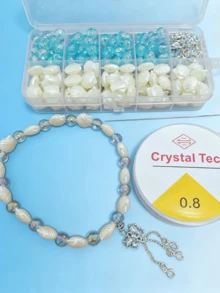 10 Grids Shell Bead Jewelry Making Kit, Teen Creative Craft Toy With Elastic Cord, Summer Ocean Aesthetic Accessory - Multicolor - View 5