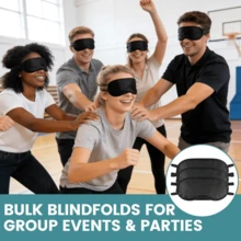 20pcs Black Sleep Eye Masks, Breathable Comfortable Adjustable Strap, Universal Eye Protection Masks For Team Building, Travel, Party - Multicolor - View 4